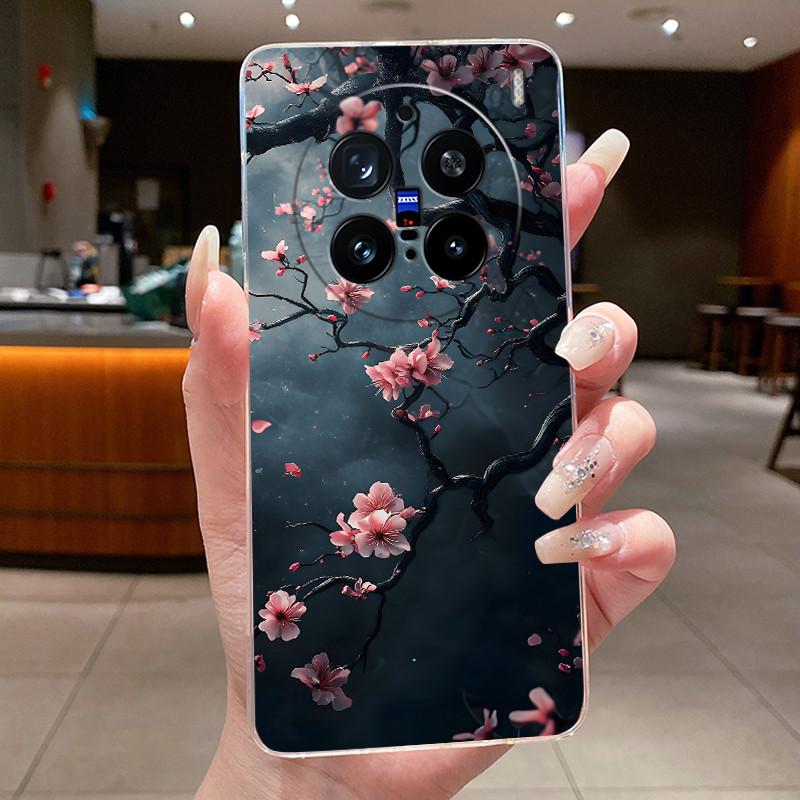 

For Vivo X200 Pro Casing Clear Luxury Butterfly Flowers Soft Silicone Transparent Phone Case For Vivo X200 X 200 X200Pro Cover vivo X200