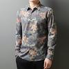 Spring Autumn Casual Shirts Men Fashion Turn-Down Collar Long Sleeve Printing Blouse Men's Casual Slim All-Match Button Trend Shirt