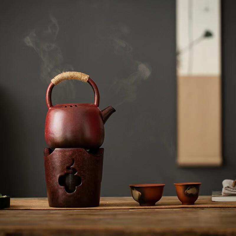 Hao Ku Handmade Red Clay Tea Ceremony Charcoal Stove