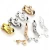 10-30 Pezzi Clip per Orecchie in Rame Senza Foratura Base Vuota per Orecchini Clip-on Fai da Te Accessori per la Creazione di Gioielli