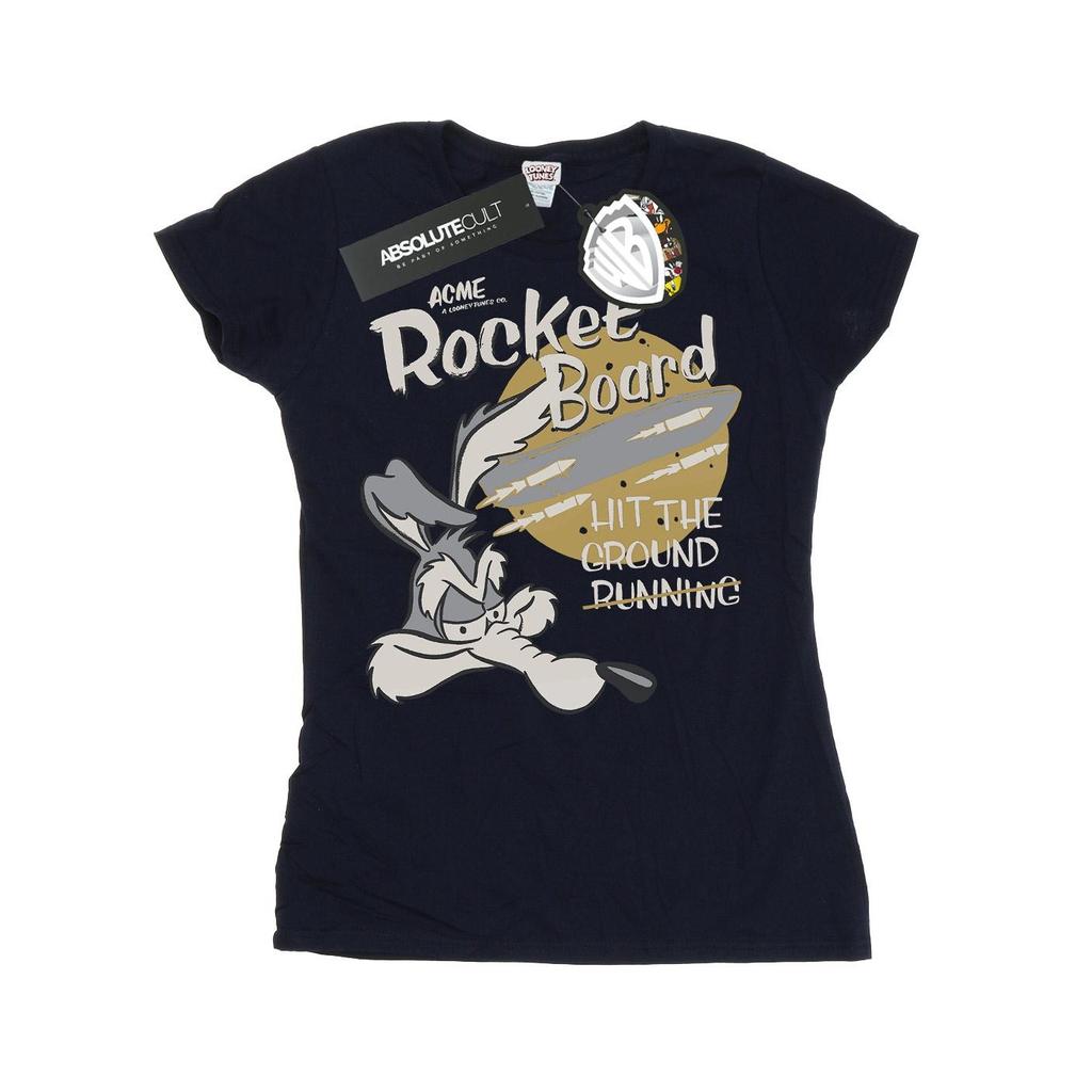 Looney Tunes Womens/Ladies Wile E Coyote Rocket Board Cotton T-Shirt
