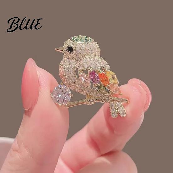 Decorative Rhinestone Brooch Sparkly Bird Butterfly Leaves Lapel Pin Women