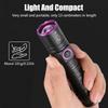 365/395nm UV Flashlight Zoom 5W Type C USB Rechargeable Black Light for Resin Curing, Pet Urine Detection, Scorpion with Battery