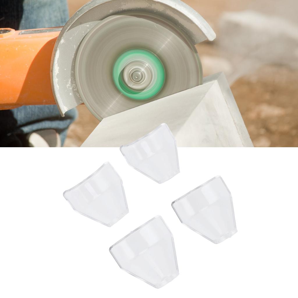 4Pcs Rotary Tool Shield Attachment ABS Transparent Dustproof Electric Grinder Drill Cover 18mm