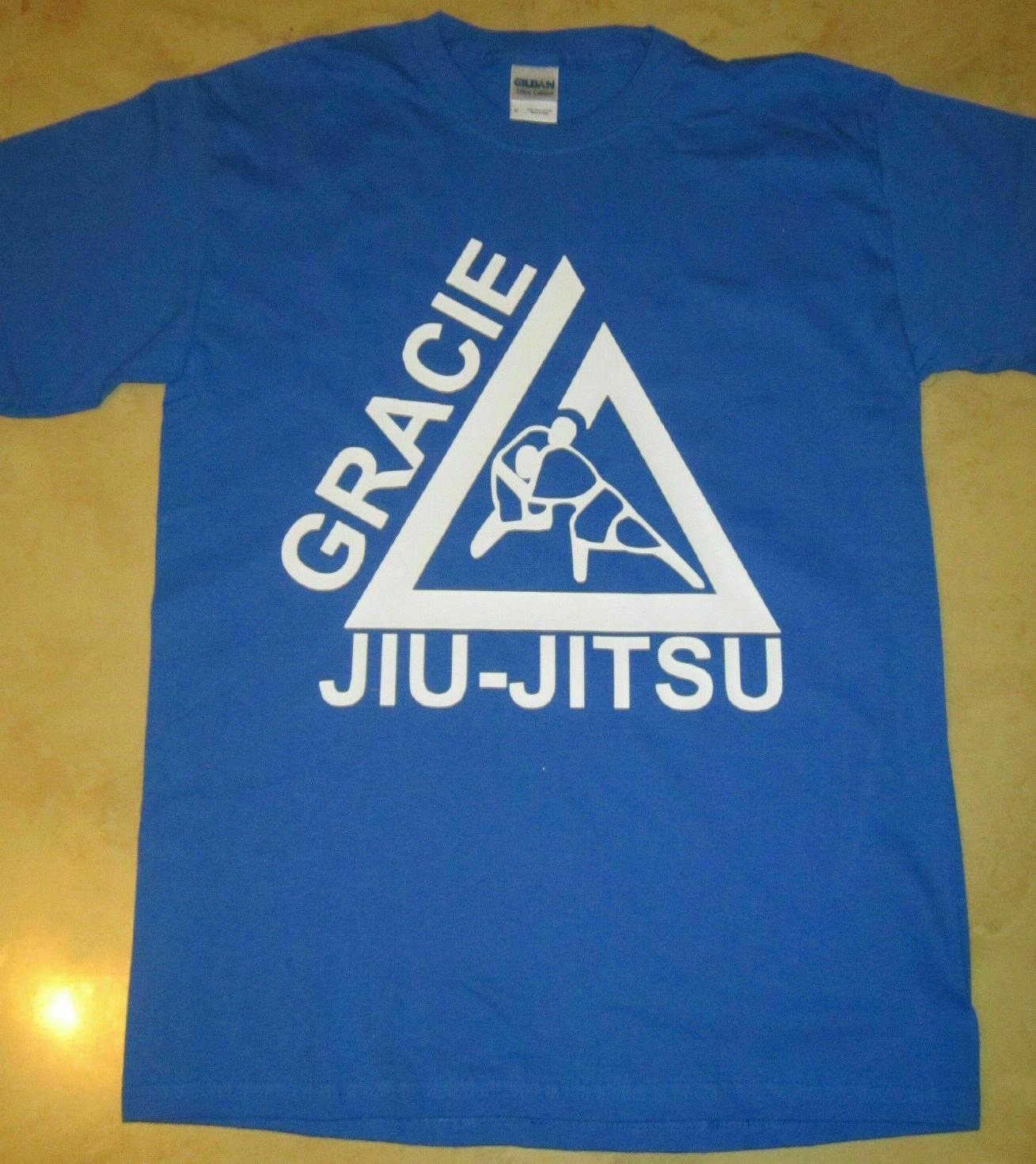 Gracie Jiu Jitsu T Shirt Mens Womens Tees Top Tee MMA Fighter Brazilian 4XL