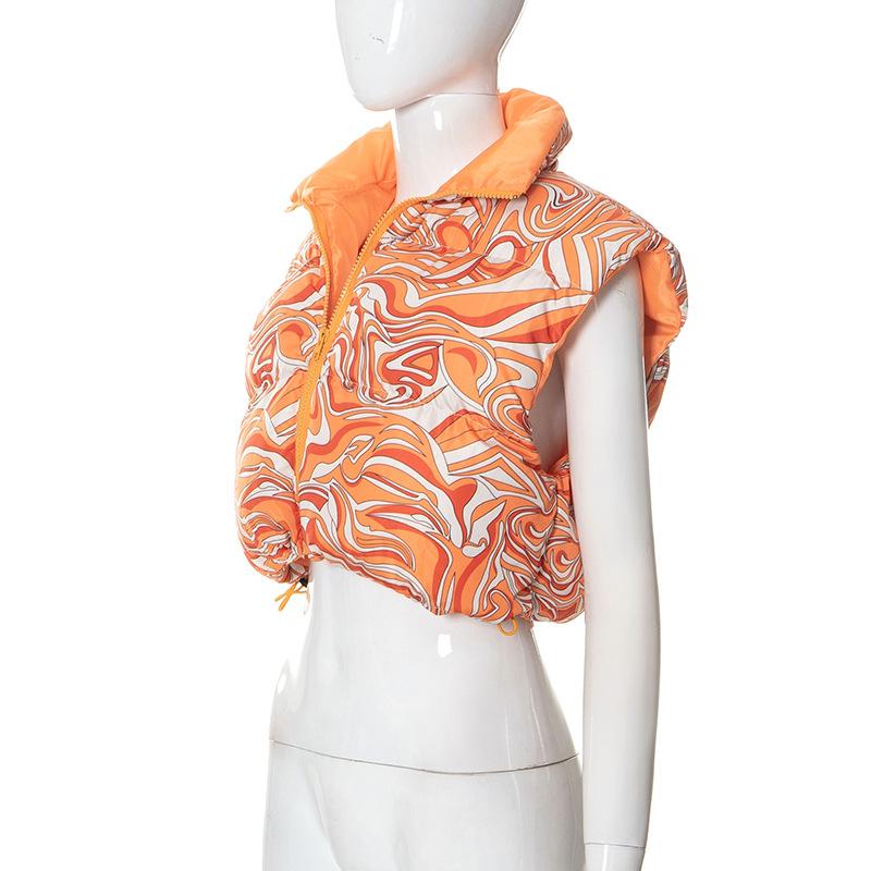 Autumn Winter Fashion Casual Slim Outerwear Woman Patchwork Print Jacket Female Thick Warm Parka Cotton Ladies Puffer Outerwear