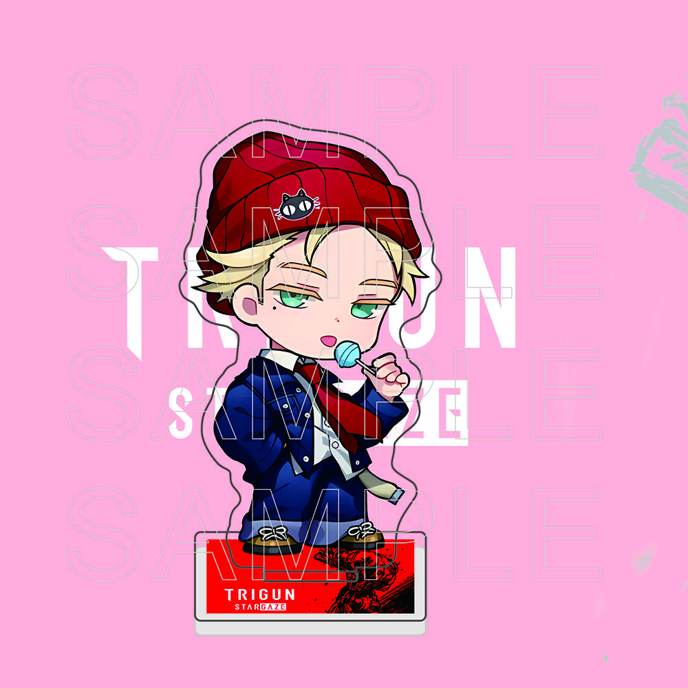 

Vash the Stampede Wolfwood Acrylic Stand & Keychain, Trigun Stargaze Chibi Anime Figure Standee, Desktop Ornament,New Collection 10 cm