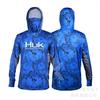 HUK fishing suit men's hoodie summer sun protection long sleeve fishing top with mask outdoor sports fishing shirt