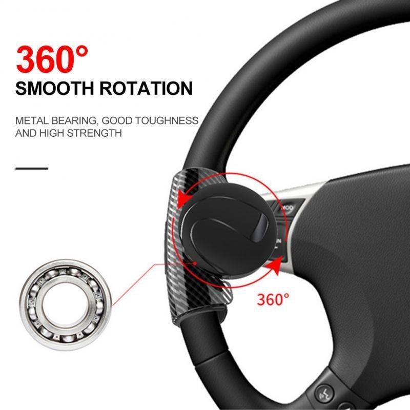 1 pomello del volante a 360 gradi, pomello girevole automatico, potenziatore dello sterzo per auto, in silicone, rinforzante per la maniglia del servosterzo.