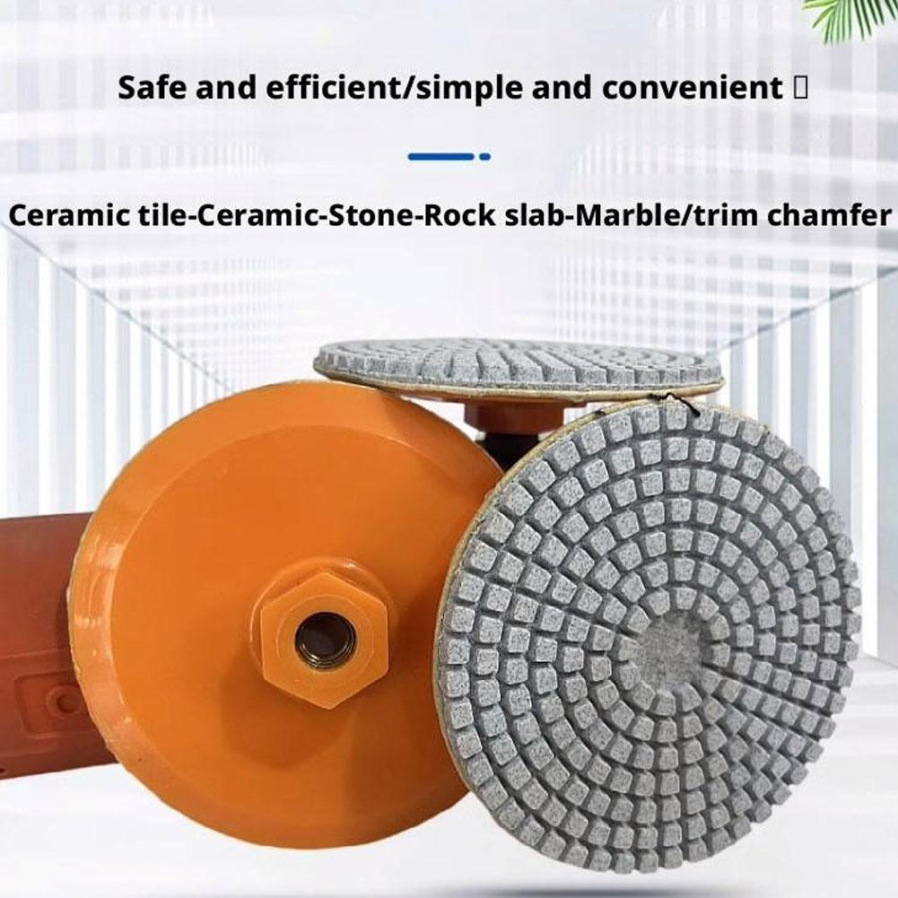 80/100mm Ceramic Tile Trimming Polishing Disc Angle Grinder Dry Polishing Marble Quartz Stone Chamfering Grinding Edge