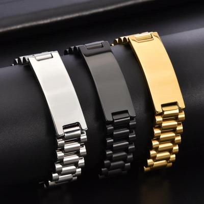 Bracelet de Montre Courbé en Acier Titane pour Homme - Bracelet Mode Réglable avec Motifs Personnalisables
