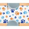 Paw Print Table Runner Dog Themed Birthday Party Decoration Puppy Pet Kitchen Dining Room Home Decor (Blue, 13" x 72")