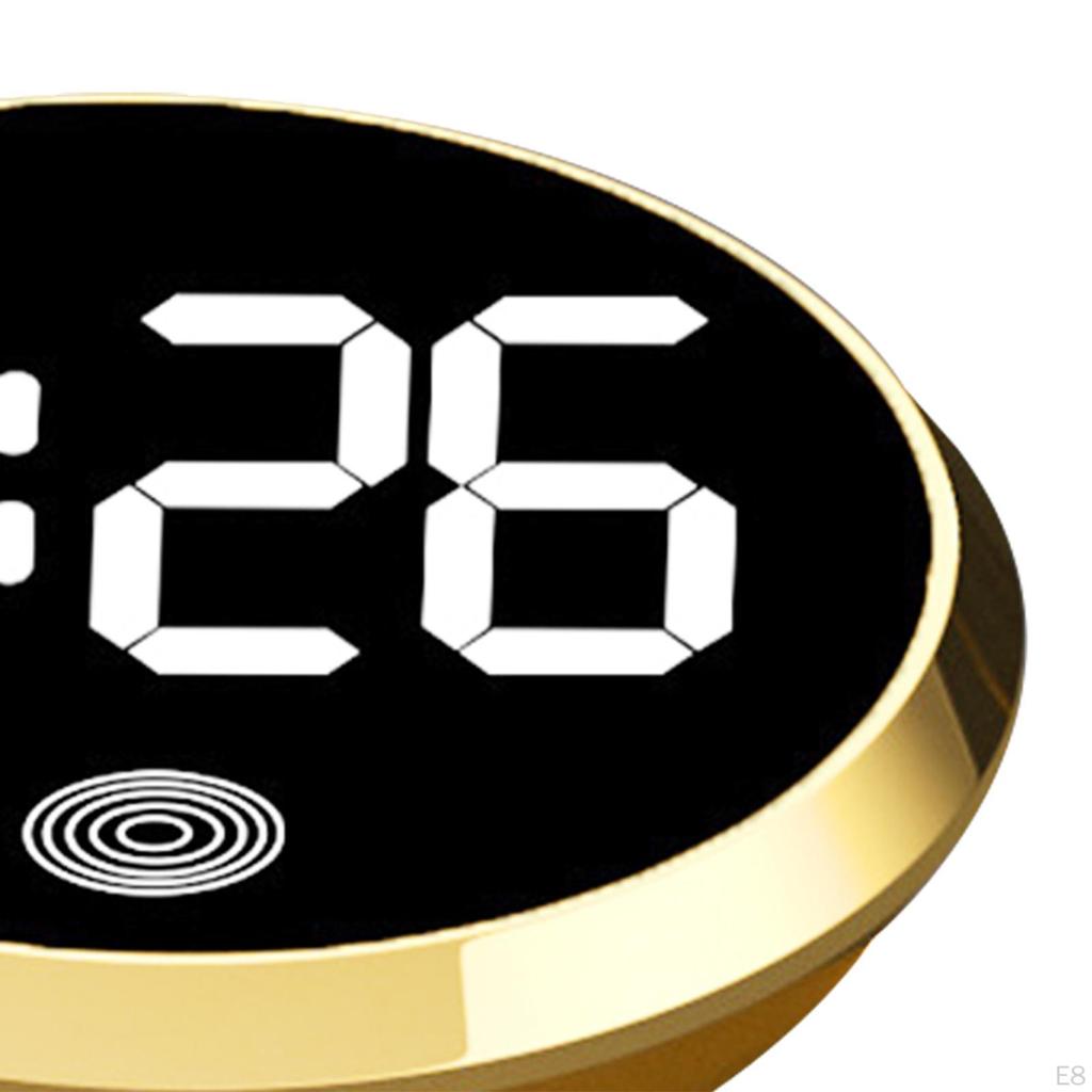 Car Dashboard Time Display Electronic Clock for Vehicles Touch Activated Round Accessory