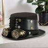 Victorian Industrial Cosplay Hat with Removable Goggles PU Leather Headwear For Adult Men Women Stage Performances