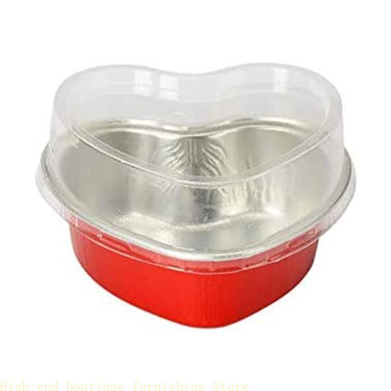  Dessert Cups with Lids Gold Rose Red Aluminum Foil Baking Cups Holders Cupcake Bake Utility Ramekin Clear Cups