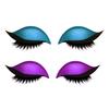 2 Pairs Lazy Eye Shadow Eyelash Patch 2-in-1 Eyeshadow Eyelashes Makeup Stickers Reusable Eye Makeup Stickers with False Lashes Shadow