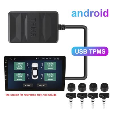 TPMS para Android Sensor Interno Externo de Rueda de Repuesto TPMS USB para Radio de Coche Reproductor de DVD Sistema de Monitoreo de Presión de Neumáticos