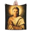 Space Jesus Inspired Ewan McGregor by Hofmann's Print Jesus Oil Painting Blanket Plush Bedding Throws For Kids Bedspread Bed
