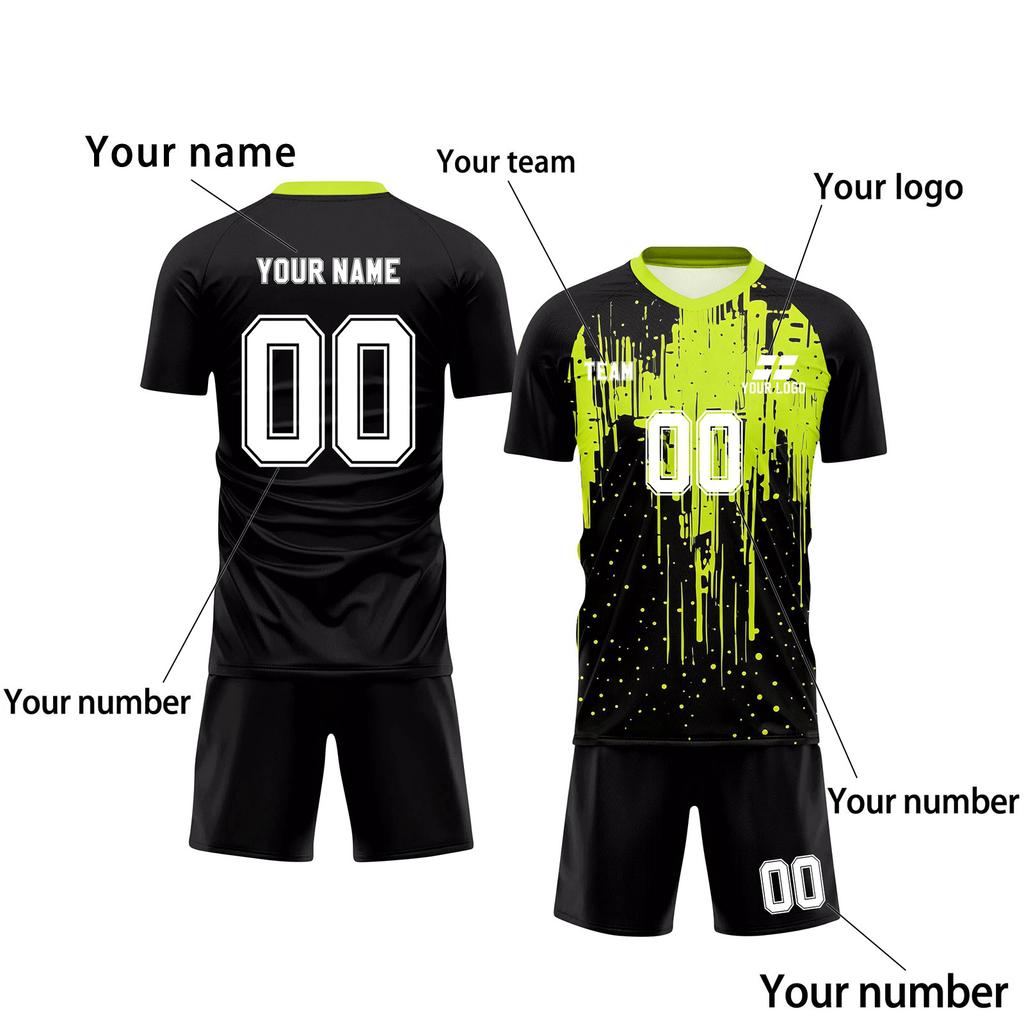 Personalised Shirts Kit Mens Girls With Name Number Custom Football Jerseys For Boys Training Suit