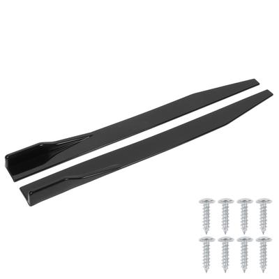 2pcs Car Side Skirt Splitter Lip Winglet Diffuser Universal 120cm47.2in Glossy Black