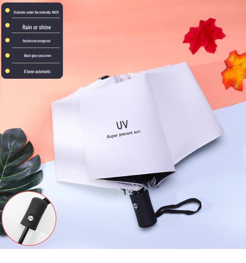 Large Reinforced Automatic Umbrella for Men & Women - Ideal for Sun & Rain with UV Protection