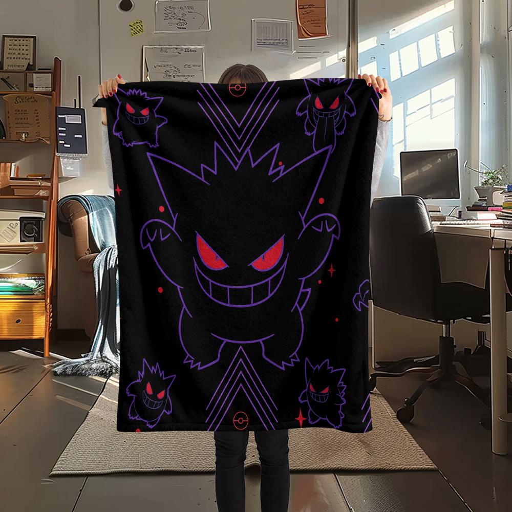 Dark Ghastly  Print Flannel Blanket, High quality Comfortable for All Seasons, Home Decor, Warmth and Comfort