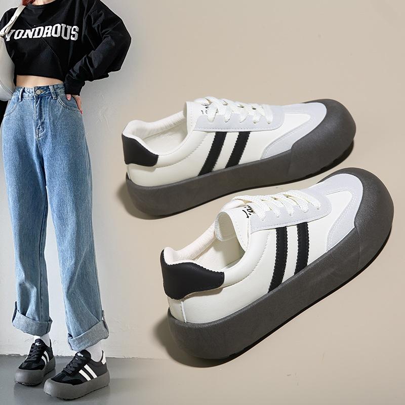 Women's Casual Outdoor Lace Up Sport Shoes Spring Autumn Designer Korean Round Toe Sneakers Vulcanized Shoes Tenis De Mujer