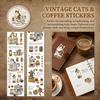 Washi Tape Retro Coffee Cat Pattern 5cmx2m for Journal Decoration Scrapbooking and DIY Crafts