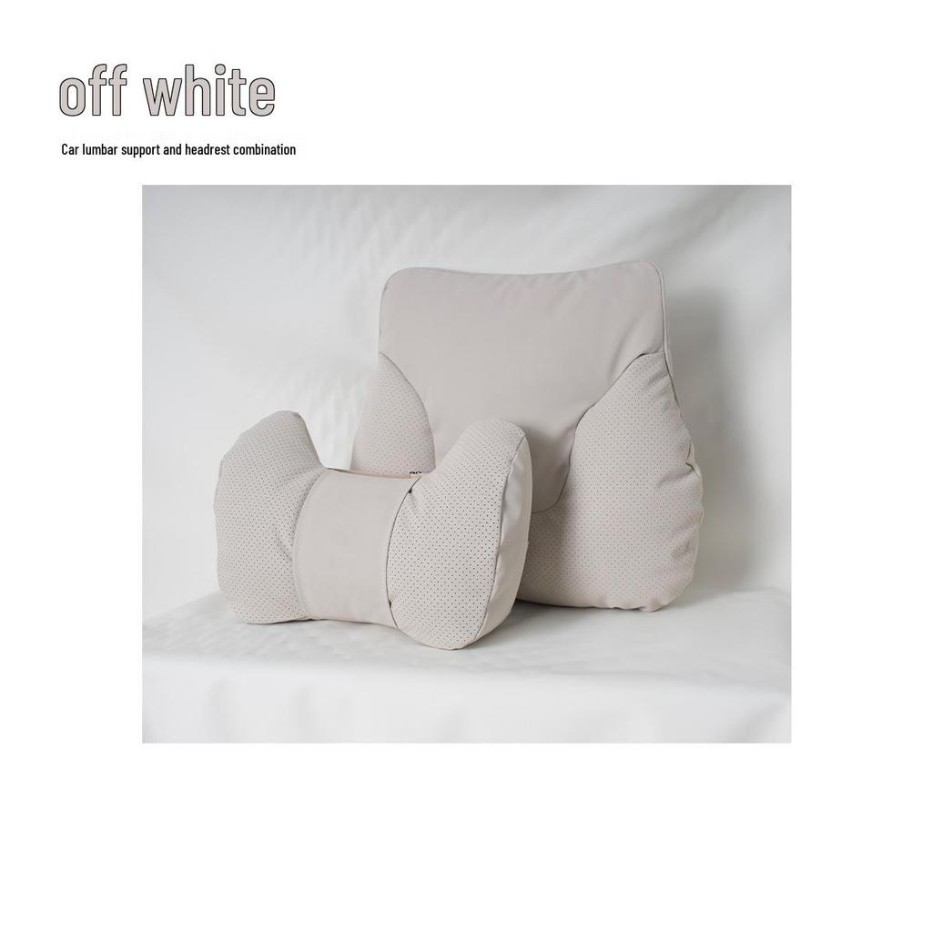 Cute S-Class Car Headrest and Lumbar Support Pillow for Comfort