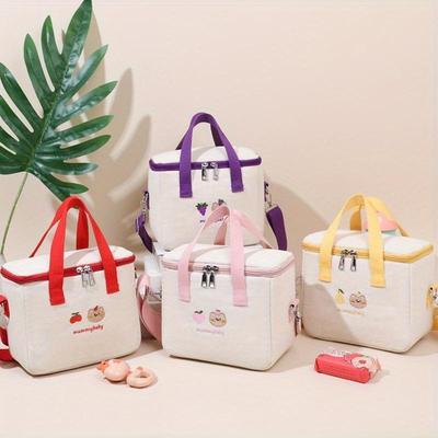 Bär Lunchtasche Isoliert Canvas Kühltasche Handtasche Aluminiumfolie Thermische Lebensmittelbox Familie Schule Picknick Abendessen Behälter Bento-Tasche