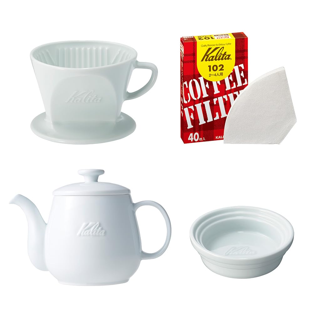 Kalita HASAMI Coffee Set Coffee Pot HA102 HA 102 Coffee (HA S, Dripper, Tray, Filter)