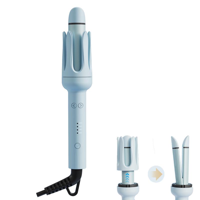 

Автоматический выпрямитель для волос 2 в 1 с генератором отрицательных ионов, интеллектуальным таймером и автоматическим отключением UK синий