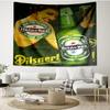 Heineken Print Tapestry - Portable Wall Decor Cloth, for Home, Dorm, Travel, Bedroom, Living Room - Ideal Birthday Housewarming Gift