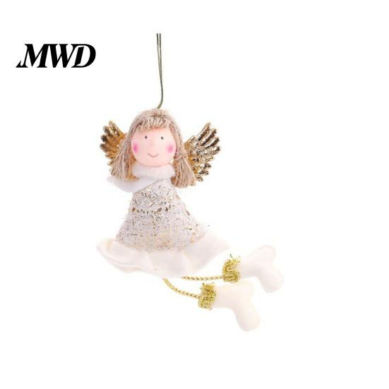Lightweight Xmas Tree Decorations Christmas Angel Hanging Ornaments, Cute Plush Doll Pendant, Decorative Durable Fabric Keepsakes Ornaments