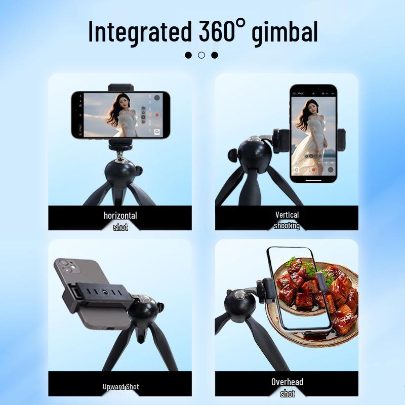 Portable Multifunction Tripod with Universal Ball Head for Phone and Camera Live Streaming and Photography.