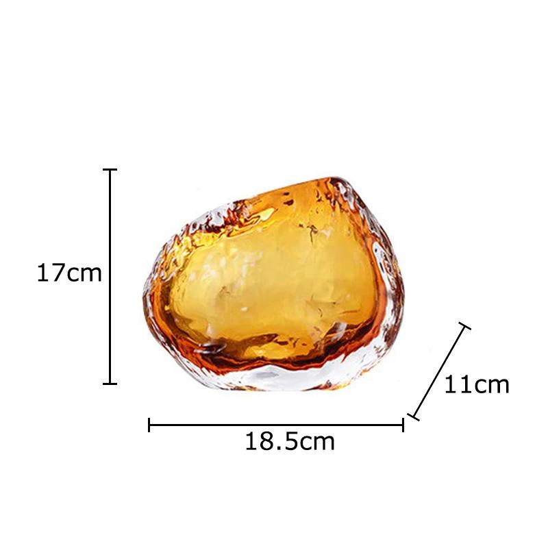 

Amber Color Wrinkled Glass Vase Hydroponics Plant Pots Table Decoration Flower Arrangement Floral Vases Room Aesthetic Decor