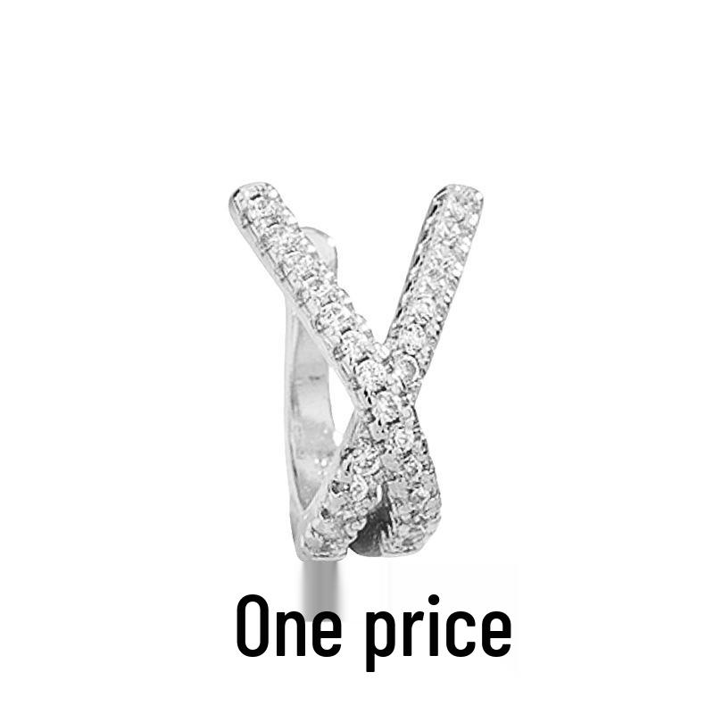 Guten Morgen Trendiger Geometrischer Mehrschichtiger Diamant Ohrklemme & Haken