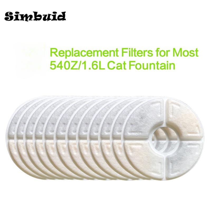 Premium 4/8/12Pcs Replacement Activated Carbon Filter For Cat Water Drinking Fountain Replaced Filters Pet Dog Round Fountain Dispenser