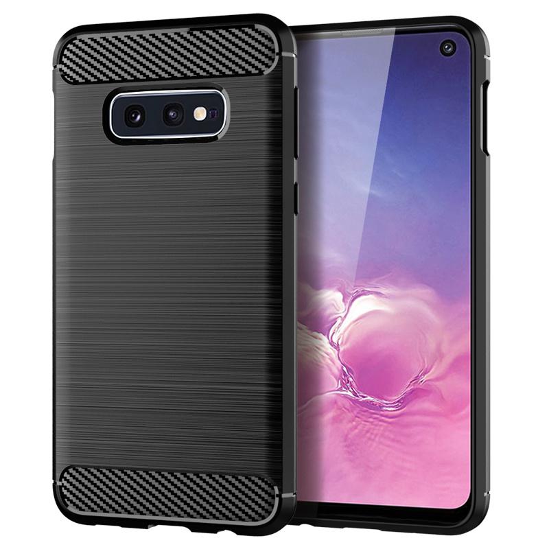 For Case Samsung Galaxy S10E Cover For Samsung S10E Coque Carbon Fibre Shockproof Bumper Soft TPU Case For Samsung S10E Fundas