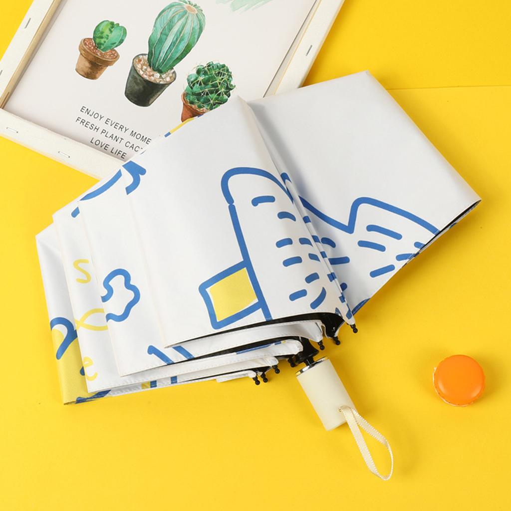 Fresh and Cute Salt Series Creative Fully Automatic Rain and Sunscreen Umbrella Forest Series Retro and Simple Sun Umbrella