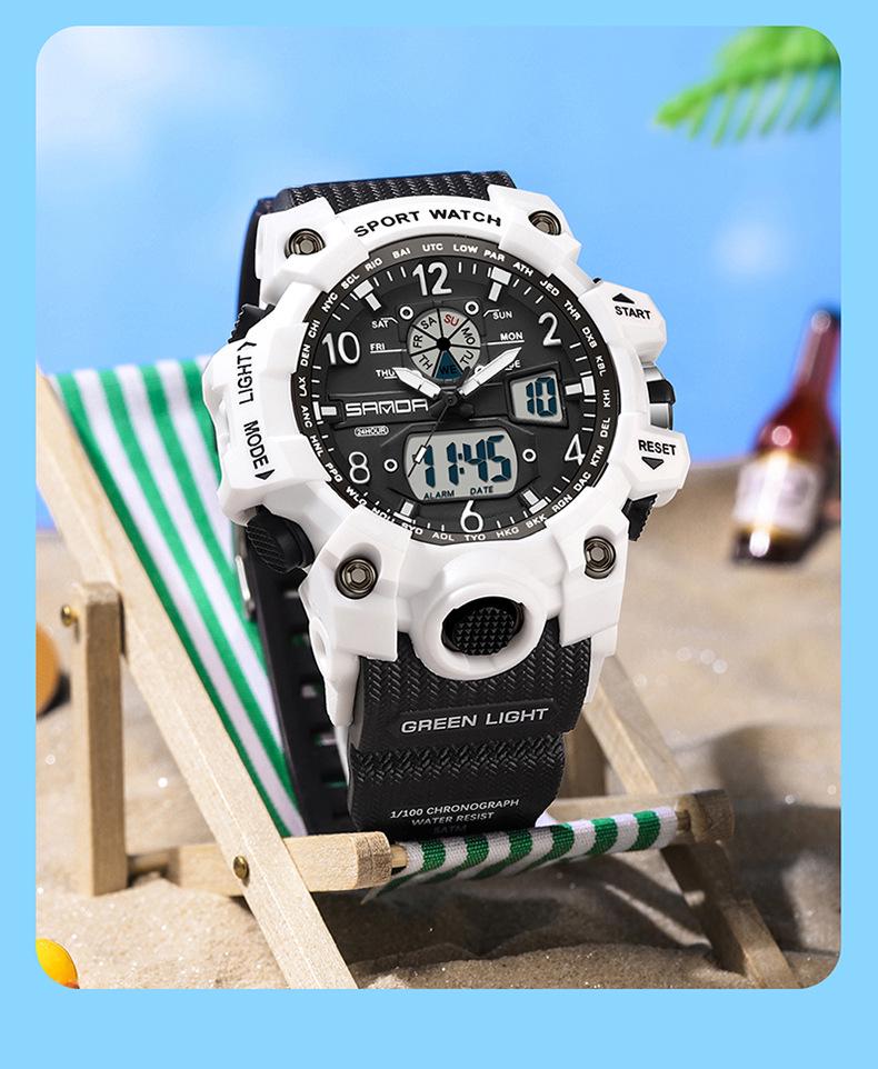 Sanda Dual Display Trendige Paar-Sportuhr