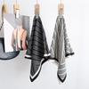New simple black and white striped small square scarf fashionable versatile printed silk scarf scarf belt scarf stacked short skirt waist seal