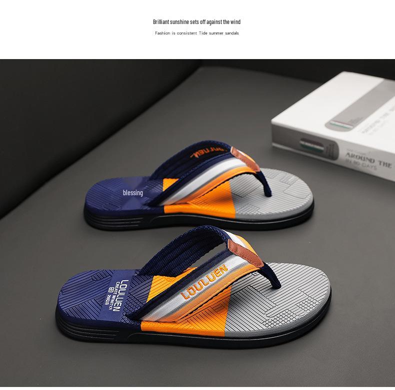 Men's Non-Slip Odor-Resistant Vietnamese Flip-Flops for Outdoor Beach, Large Size 45