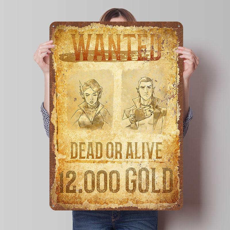 The Legend of Vox Machina Tinplate Posters Customizable Wall Art Retro Vintage Metal Tin Signs for Home and Decoration Gaming