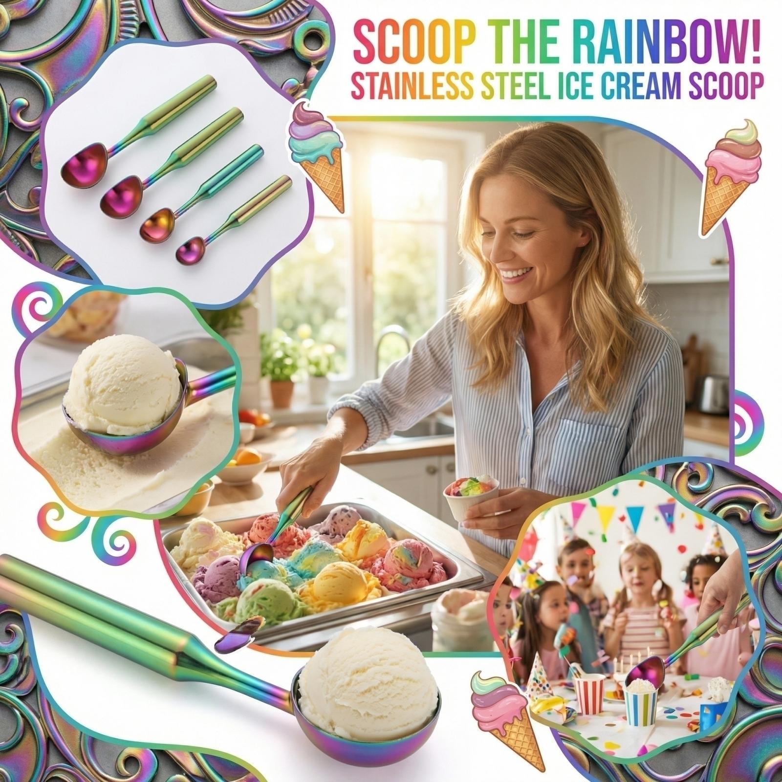 Совок для мороженого из нержавеющей стали one size