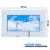 White PVC Window 80X50 Left, New 800X500Mm Double Glazed Tilt-and-Turn Ru