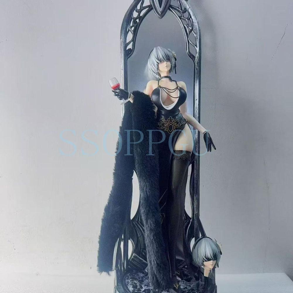 

LATEST 60CM NieR: Automata Figure Yorha No. 2 Type B 2B Animation Girl POLYVINYL CHLORIDE Action Figure Plaything Game Statue Adult Collector With Retail Box