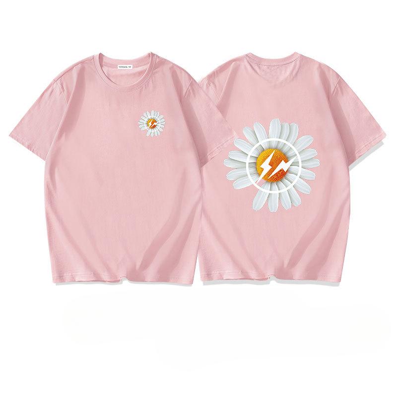 Little Daisy Short-sleeved T-shirt for Boys and Girls, Breathable and Comfortable Half-sleeved T-shirt, Pure Cotton