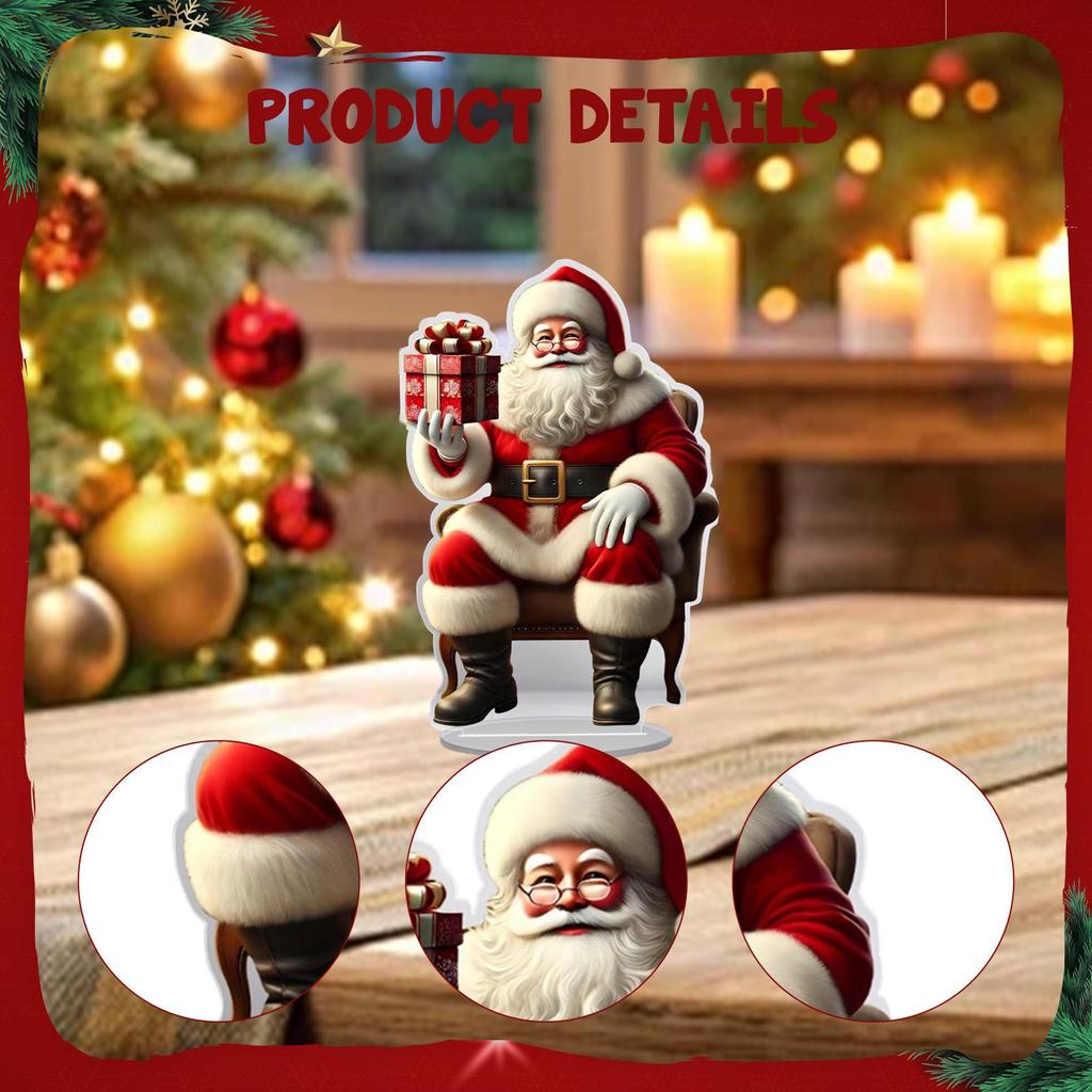 2D Acryl Dekorative Weihnachtsornamente, Sammlerstück Tischdekoration für Wohnzimmer, Schlafzimmer