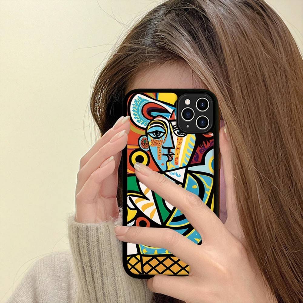 Picasso Abstrakte Kunst PC+TPU Schutzhülle Für IPhone 17 16 Pro Max 15 Plus 14 13 12 11 Hülle